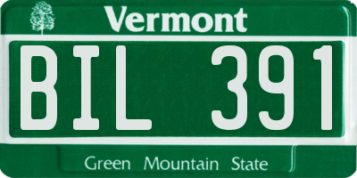 VT license plate BIL391