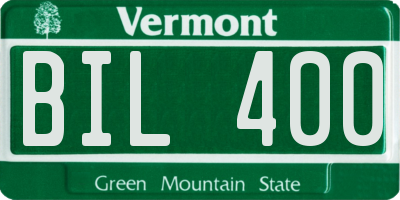 VT license plate BIL400