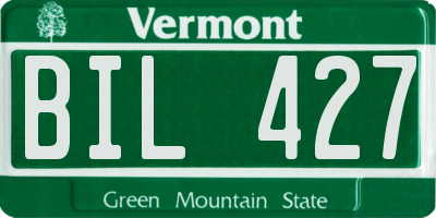 VT license plate BIL427