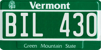 VT license plate BIL430