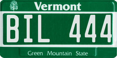 VT license plate BIL444