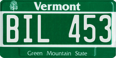 VT license plate BIL453