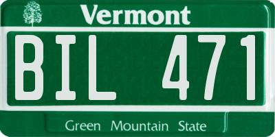 VT license plate BIL471