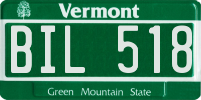 VT license plate BIL518