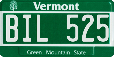 VT license plate BIL525