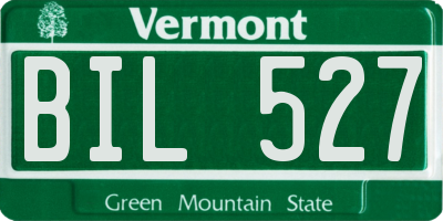 VT license plate BIL527