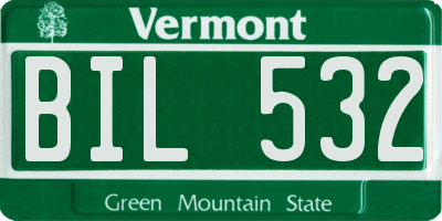 VT license plate BIL532