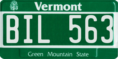 VT license plate BIL563