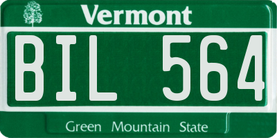 VT license plate BIL564