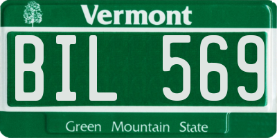 VT license plate BIL569