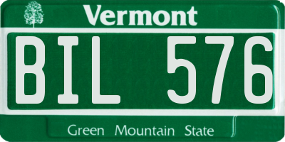 VT license plate BIL576