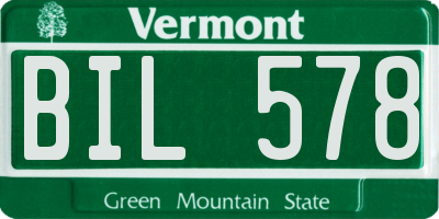VT license plate BIL578