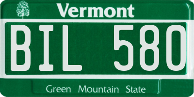 VT license plate BIL580