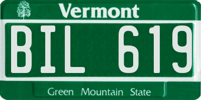 VT license plate BIL619