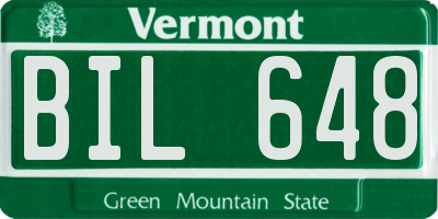 VT license plate BIL648