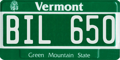 VT license plate BIL650