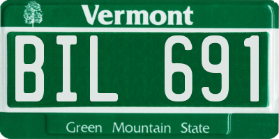 VT license plate BIL691
