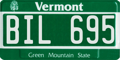 VT license plate BIL695