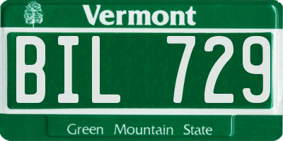 VT license plate BIL729
