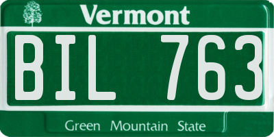 VT license plate BIL763