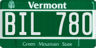 VT license plate BIL780