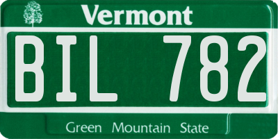 VT license plate BIL782