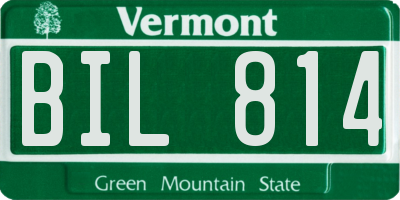 VT license plate BIL814