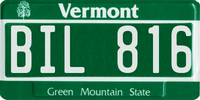 VT license plate BIL816