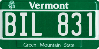 VT license plate BIL831