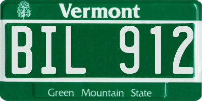 VT license plate BIL912