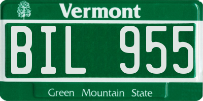 VT license plate BIL955