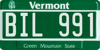 VT license plate BIL991