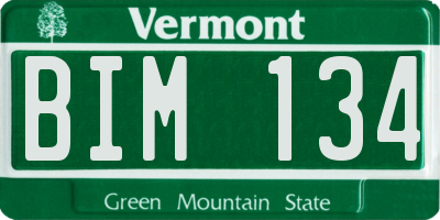 VT license plate BIM134