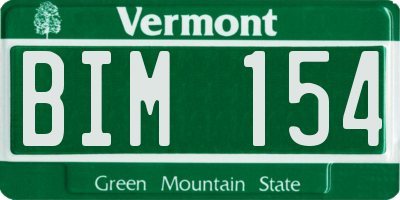 VT license plate BIM154