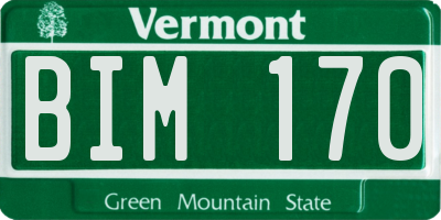 VT license plate BIM170