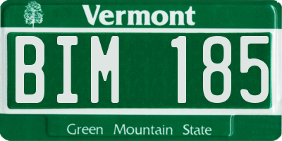 VT license plate BIM185