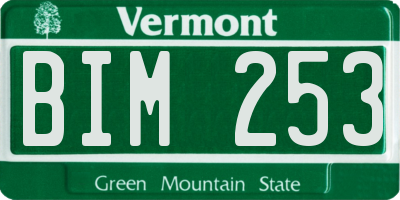 VT license plate BIM253