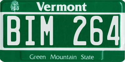 VT license plate BIM264