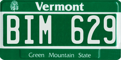 VT license plate BIM629