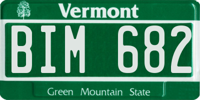 VT license plate BIM682