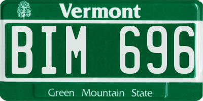 VT license plate BIM696