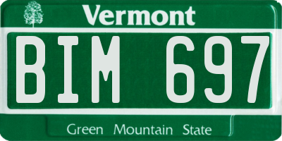 VT license plate BIM697
