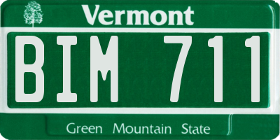 VT license plate BIM711
