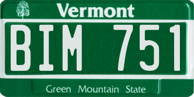 VT license plate BIM751