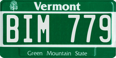 VT license plate BIM779