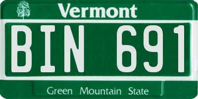 VT license plate BIN691