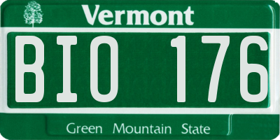 VT license plate BIO176
