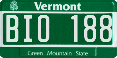 VT license plate BIO188