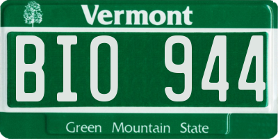 VT license plate BIO944