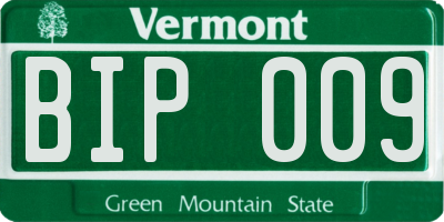 VT license plate BIP009